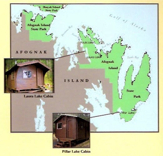 Afognak Island Cabin Map Large